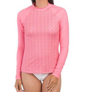 CABANA LIFE Pink Upf 50 Tile Rash Guard